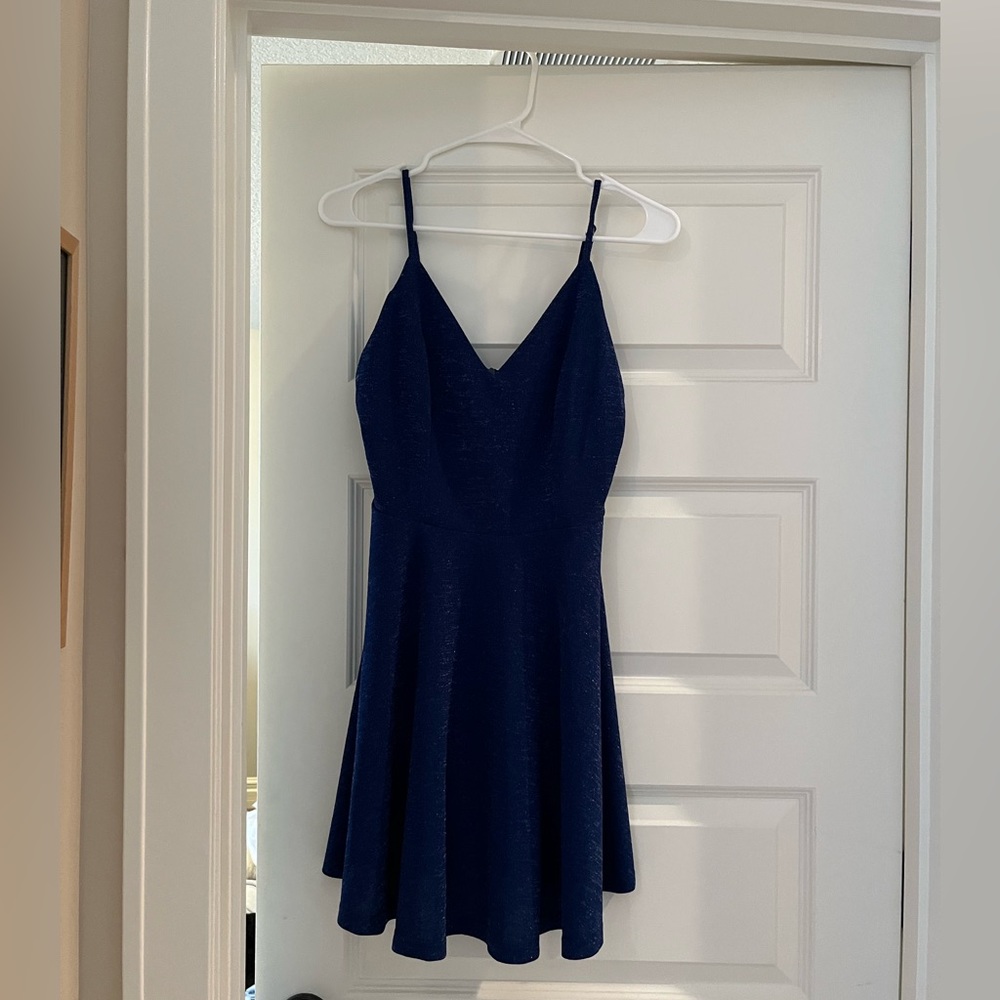 Dark Blue Cocktail Mink Dress